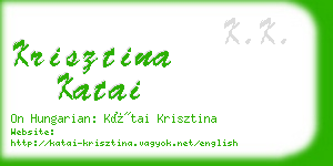 krisztina katai business card